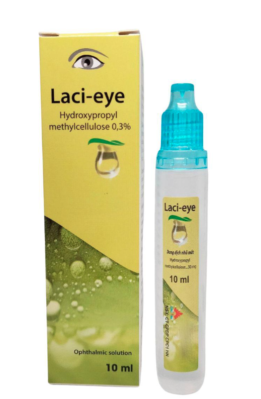 Thuốc nhỏ mắt Laci-Eye 10ml trị khô mắt, mỏi mắt, ngứa mắt và viêm bờ mi mắt CPC1