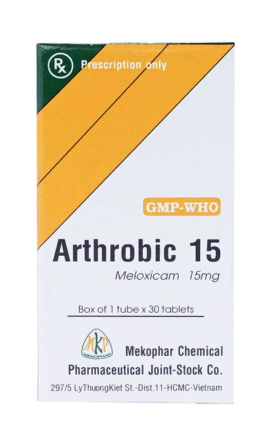 Thuốc Arthrobic 15 Mekophar điều trị viêm đau xương khớp, viêm khớp dạng thấp (30 viên)