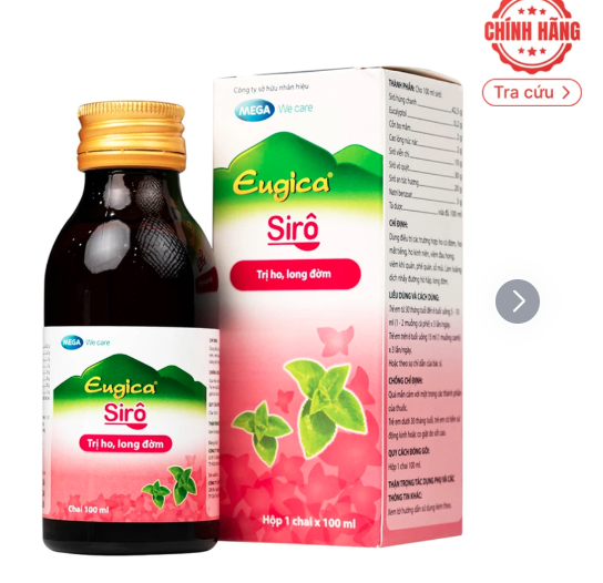 Siro Eugica DHG hỗ trợ điều trị ho, long đờm (100ml)