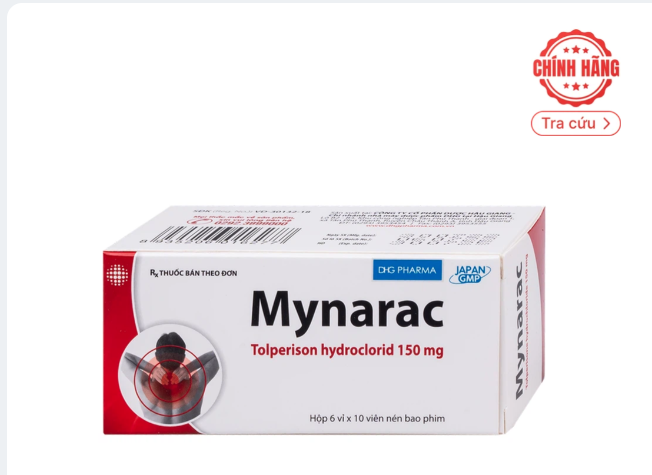Thuốc Mynarac 150mg DHG điều trị triệu chứng co cứng sau đột quỵ (6 vỉ x 10 viên)