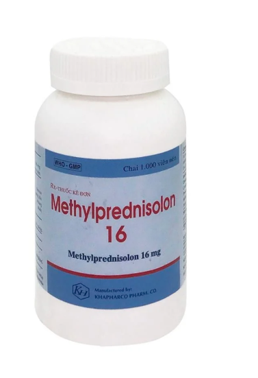 Methylprednisolone 16mg - Chai 1000 viên nén - KhaPharco Pharm