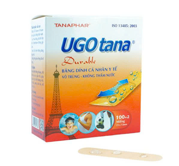 Băng dính cá nhân y tế UGOTANA hộp 102 miếng