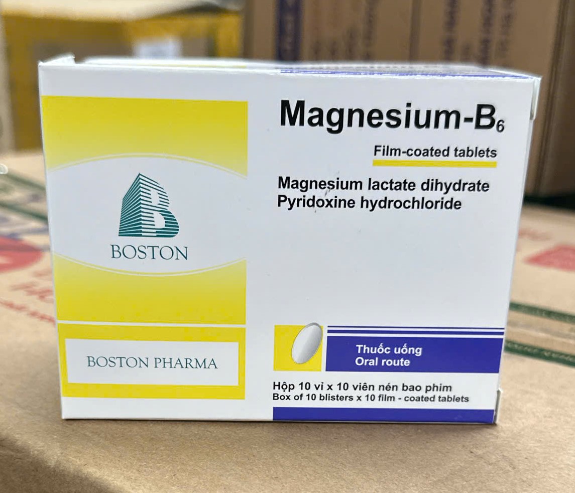 Viên nén Magnesium-B6 Boston (10 vỉ x 10 viên)