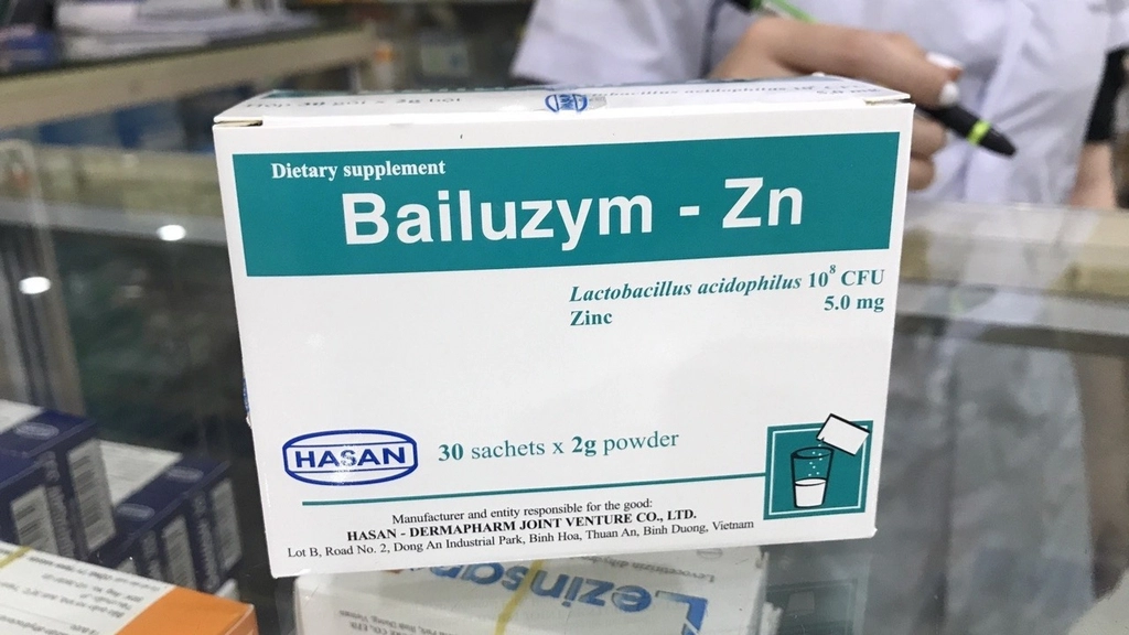 Men Bailuzym- Zn (Lactobacillus + Kẽm) (H/30 gói)- Hasan