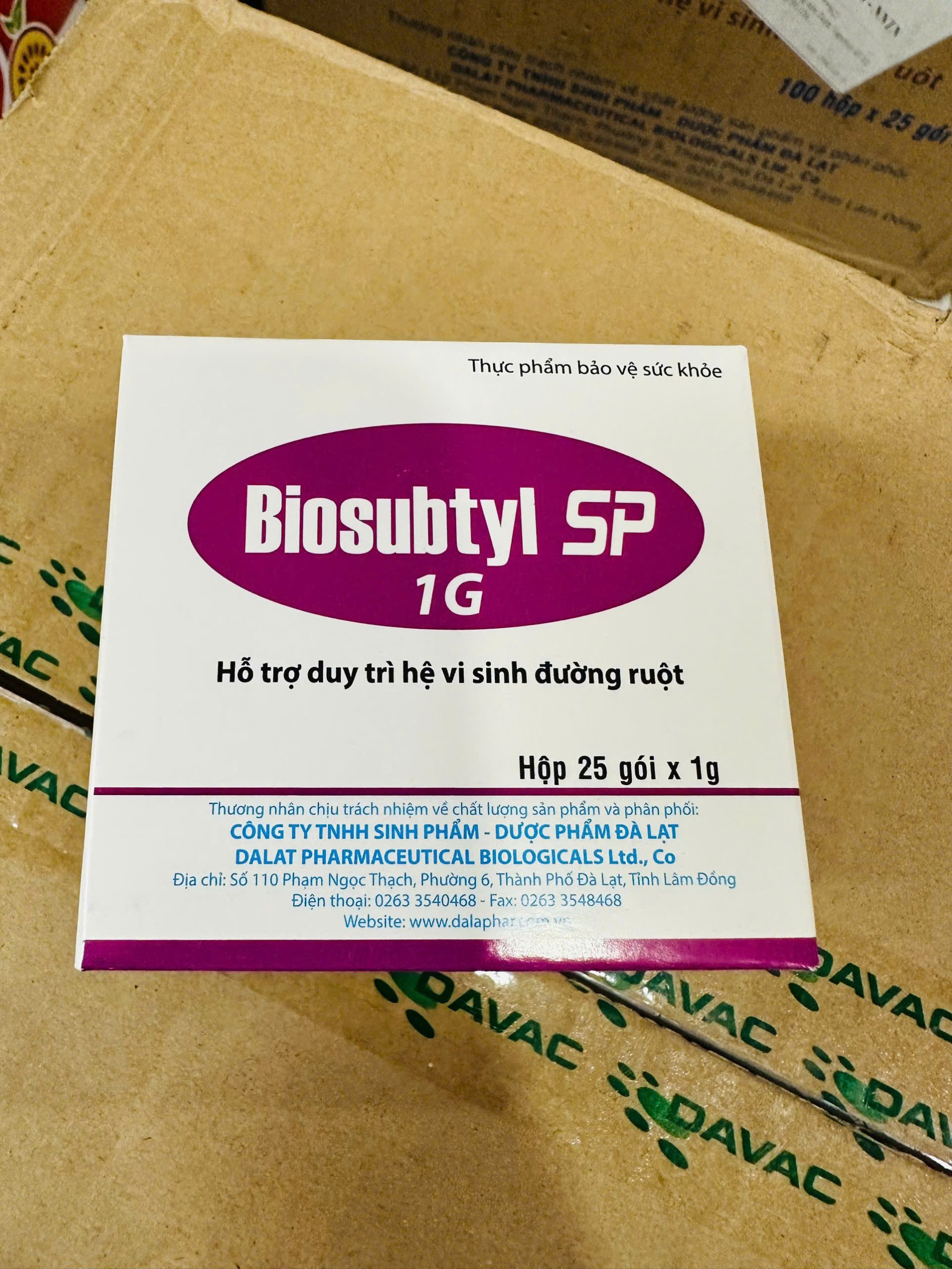 Men vi sinh Biosubtyl SP Đà Lạt (1g) – bổ sung lợi khuẩn ruột (25 gói)
