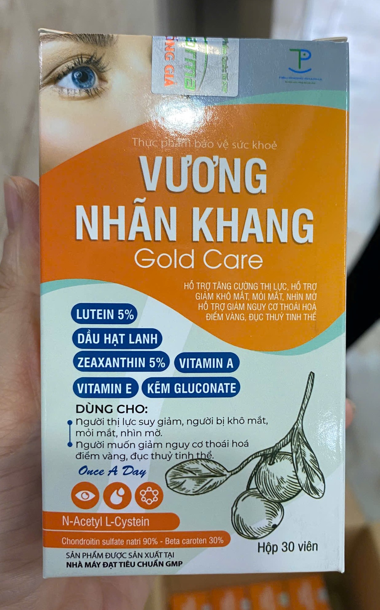 Bổ mắt Vương Nhãn Khang gold care (L/30v)- TP
