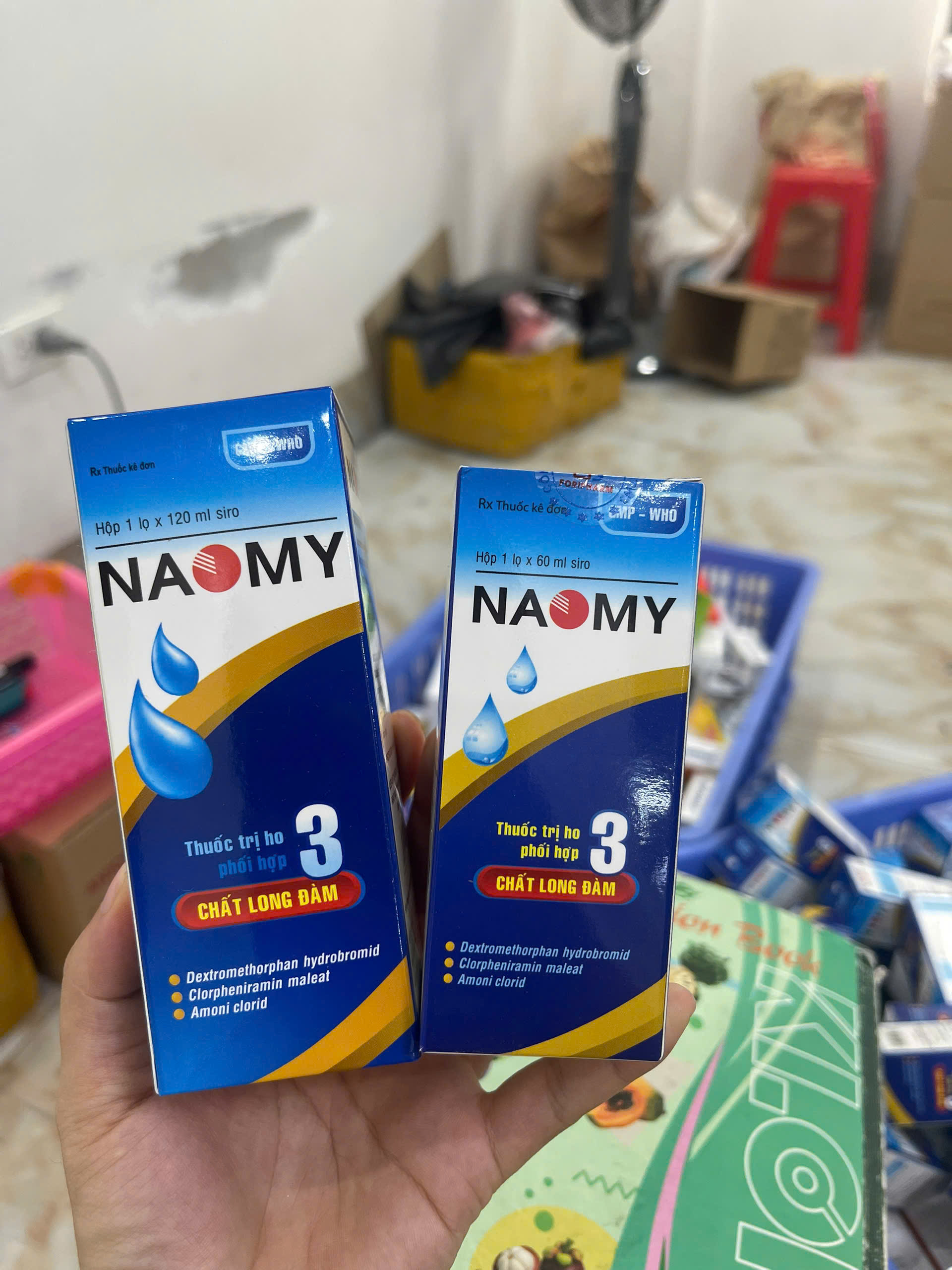 Siro Naomy 120ml ho do cảm lạnh, cảm cúm, ho khan, ho dị ứng, sổ mũi, nghẹt mũi
