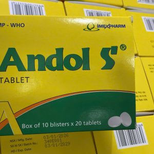 Thuốc Andol S  điều trị các triệu chứng cảm sốt, nhức đầu (25 vỉ x 20 viên)-Imexpharm