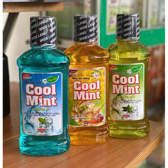 Nước súc miệng Coolmint (bạc hà+ trà xanh+ nhiệt miệng) -500ml